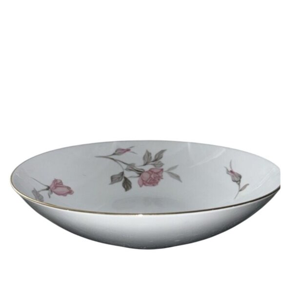 Fine China Saucer Soup Bowl Set With Rose Pattern By Sango - Picture 1 of 6